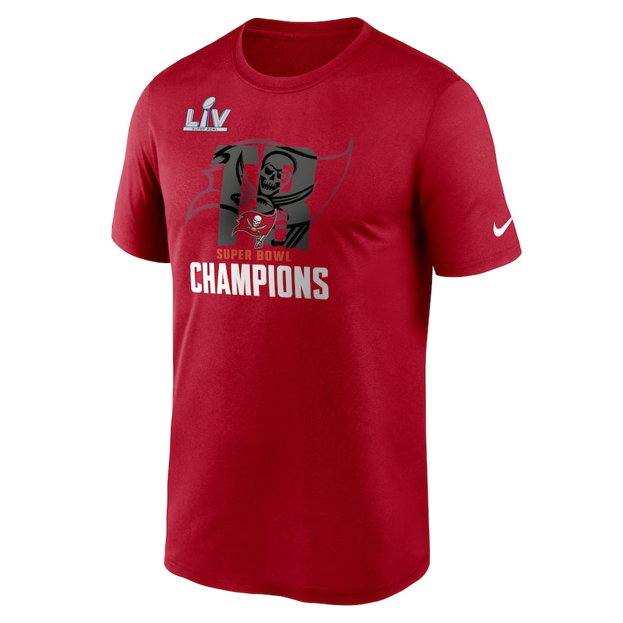 Tampa Bay Buccaneers Nike Dri-Fit Super Bowl LV Champions Local T-Shirt - Red