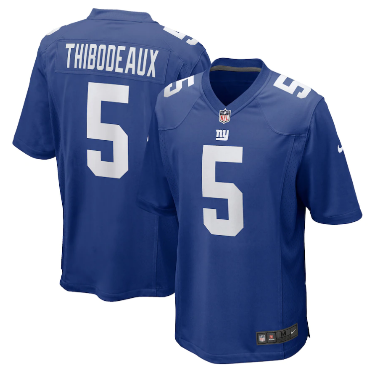 New York Giants #5 Kayvon Thibodeaux Youth Game Jersey - Blue