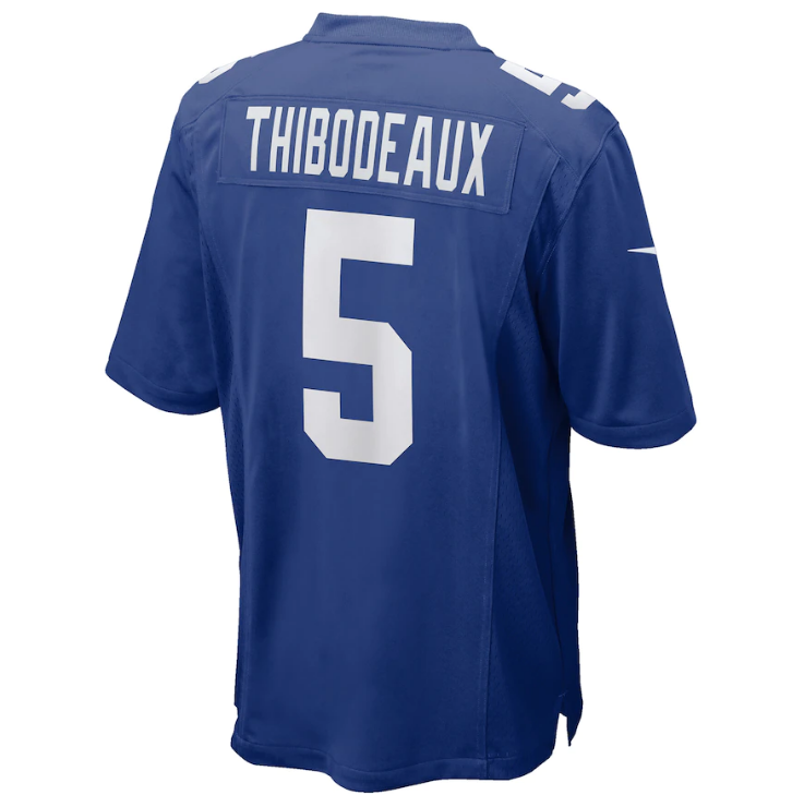 New York Giants #5 Kayvon Thibodeaux Youth Game Jersey - Blue