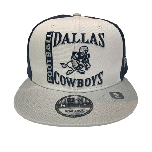 Dallas Cowboys New Era Retro Joe Sport White / Navy 9FIFTY Snap Back Hat
