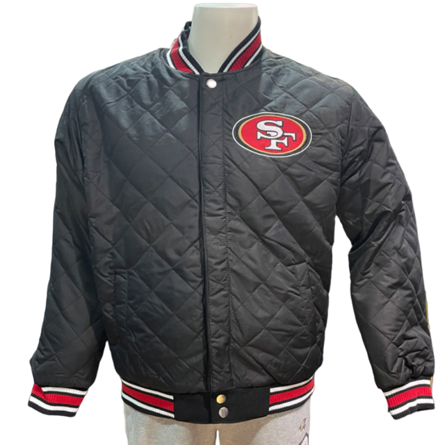 San Francisco 49ers JH Desgin 5 Time Commemorative Reversible Quilted Wool Men's Jacket