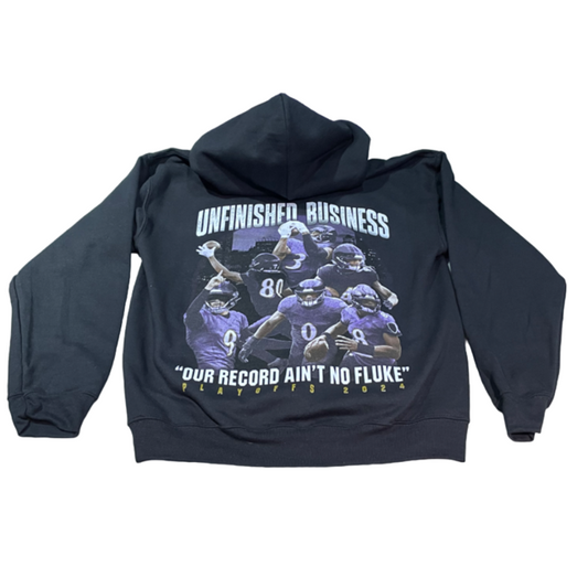 Baltimore Ravens 2023 Playoff’s Unfinished Business Black Hoodie