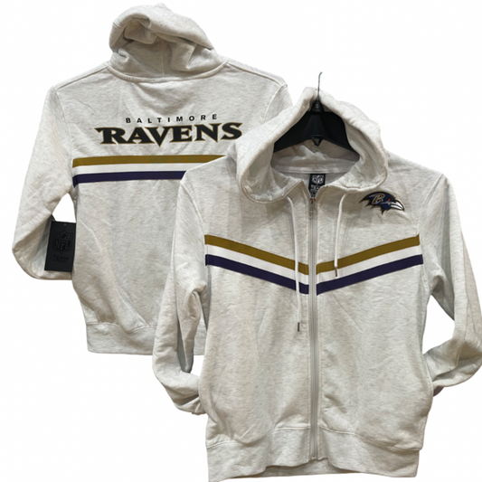 Baltimore Ravens Majestic Women's Victory Full Zip Hoodie- Gray