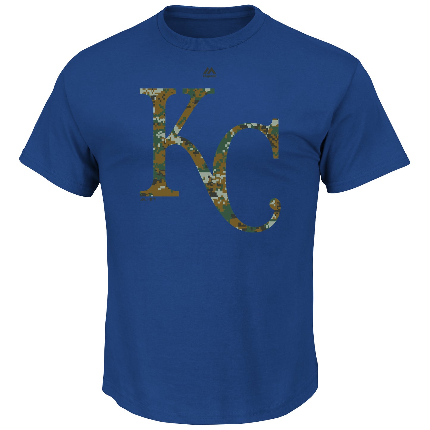 Kansas City Royals USMC Woodland Camo Logo T-shirt By Majestic