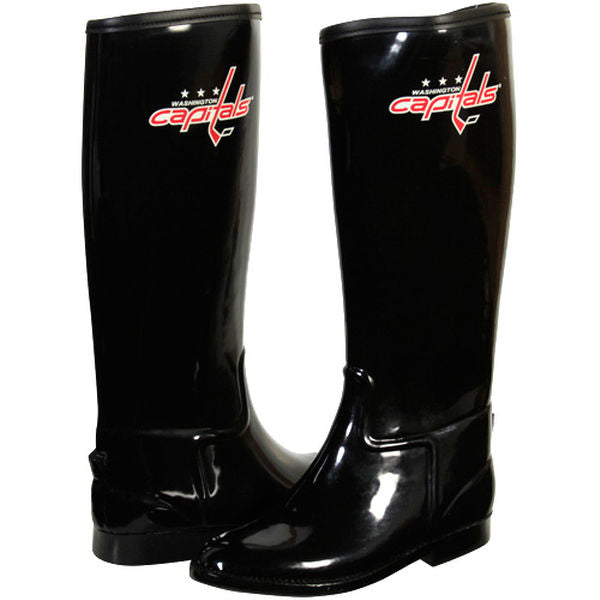 Washington Capitals Women's Cuce Shoes Aficionado Rain Boots - Black