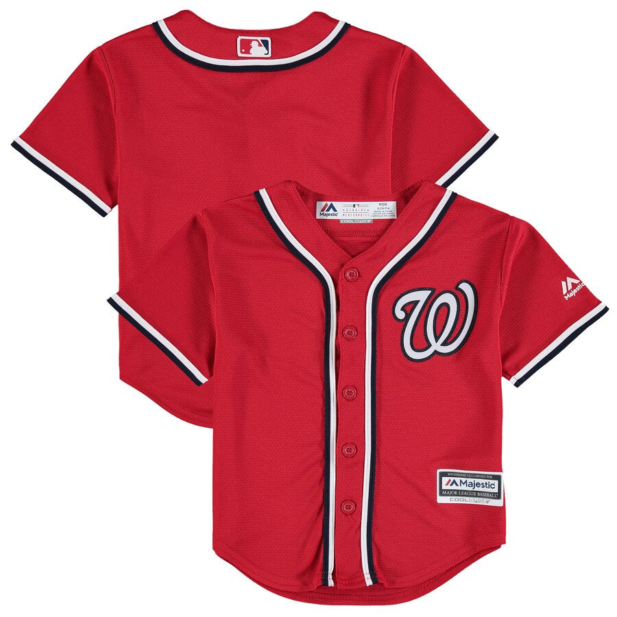 Washington Nationals Majestic Preschool Red Official Cool Base Team Jersey