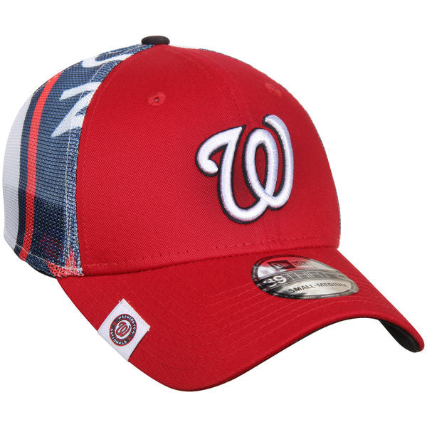 Washington Nationals New Era Logo Wrapped 39THIRTY Flex Hat - Red