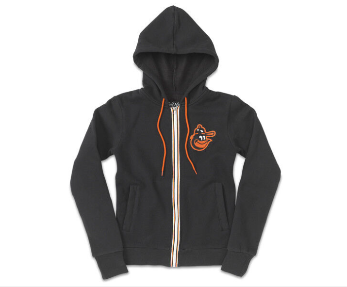 Baltimore Orioles TY Wright & Ditson Women's Cooperstown Full Zip Hoodie