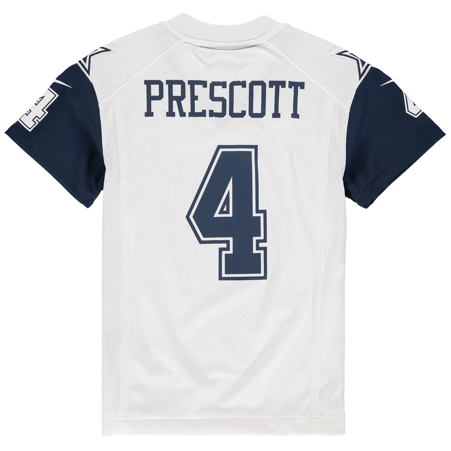 Dallas Cowboys Nike #4 Dak Prescott Youth Game Jersey- White Color Rush
