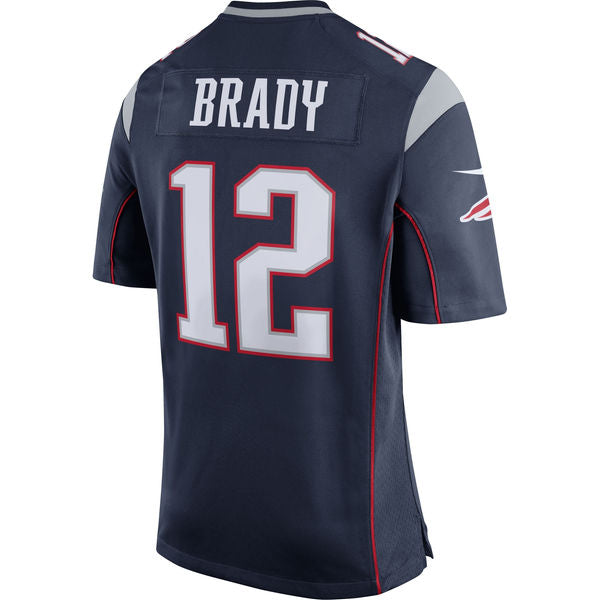New England Patriots #12 Tom Brady Mens Game Jersey - Blue