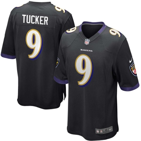 Baltimore Ravens #9 Justin Tucker Youth Nike Game Jersey - Black