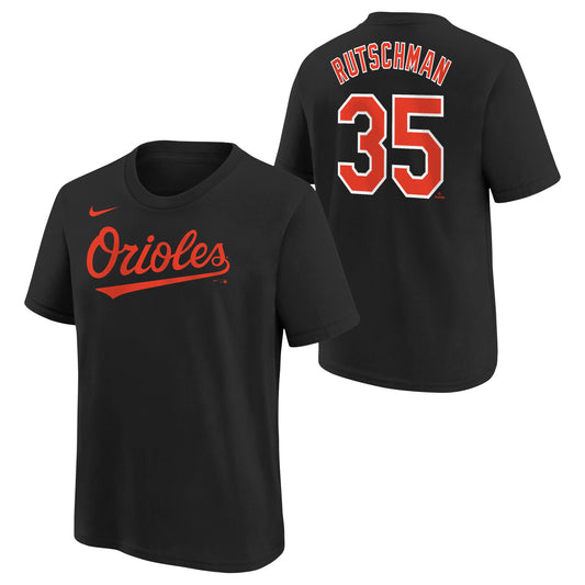 Baltimore Orioles Nike #35 Adley Rutschman Youth Fuse Player Black T-Shirt