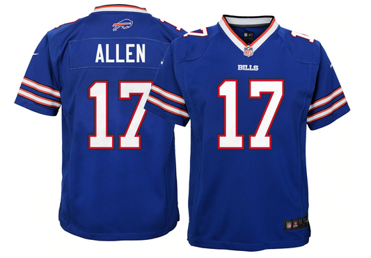 Buffalo Bills Nike # 17 Josh Allen Youth Game Jersey - Blue