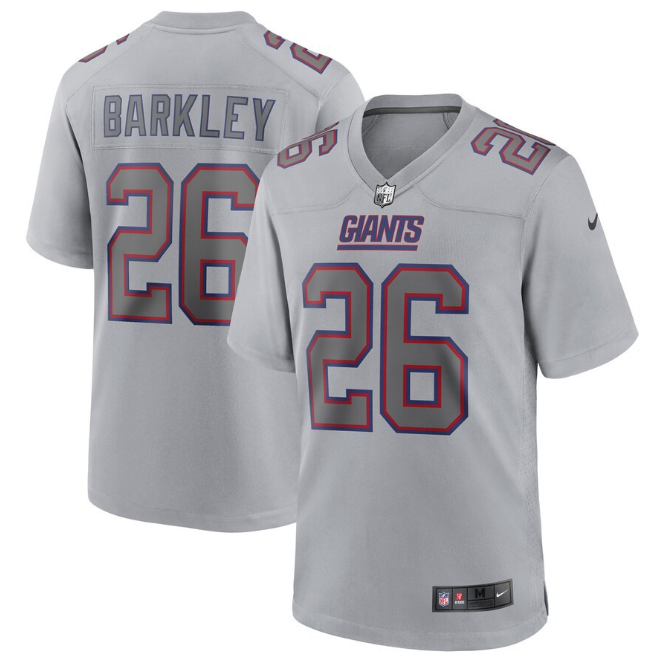 New York Giants Youth #26 Saquon Barkley Game Jersey  -Atmosphere