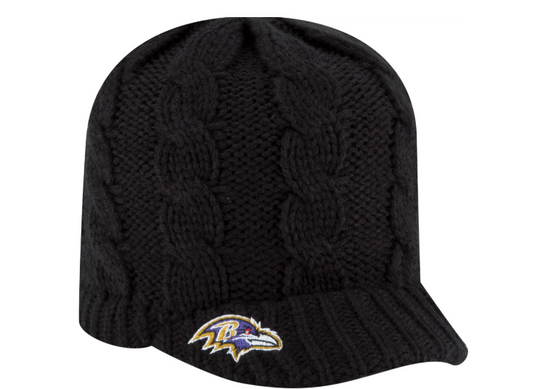 Baltimore Ravens New Era Womens Arctic Blast Knit Hat with Brim