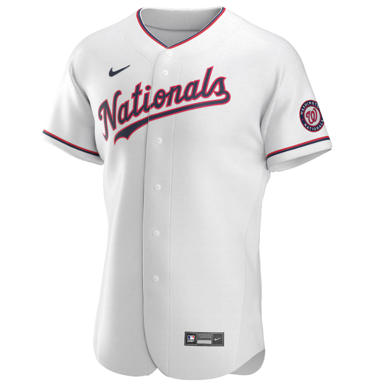 Washington Nationals Nike Authentic Alternate Wordmark Home Jersey-White