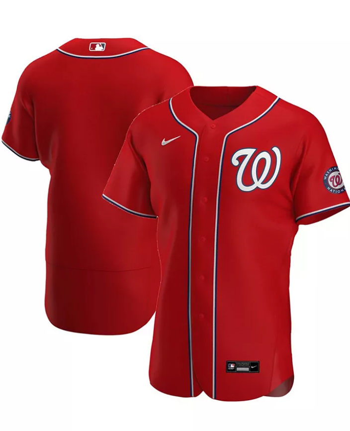 Washington Nationals Nike Authentic Alternate Jersey-Red