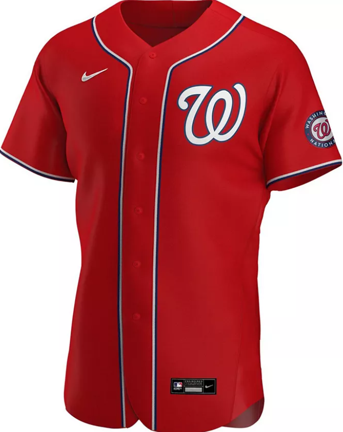 Washington Nationals Nike Authentic Alternate Jersey-Red