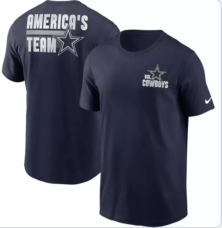 Dallas Cowboys Nike Back Slogan T-Shirt - Navy