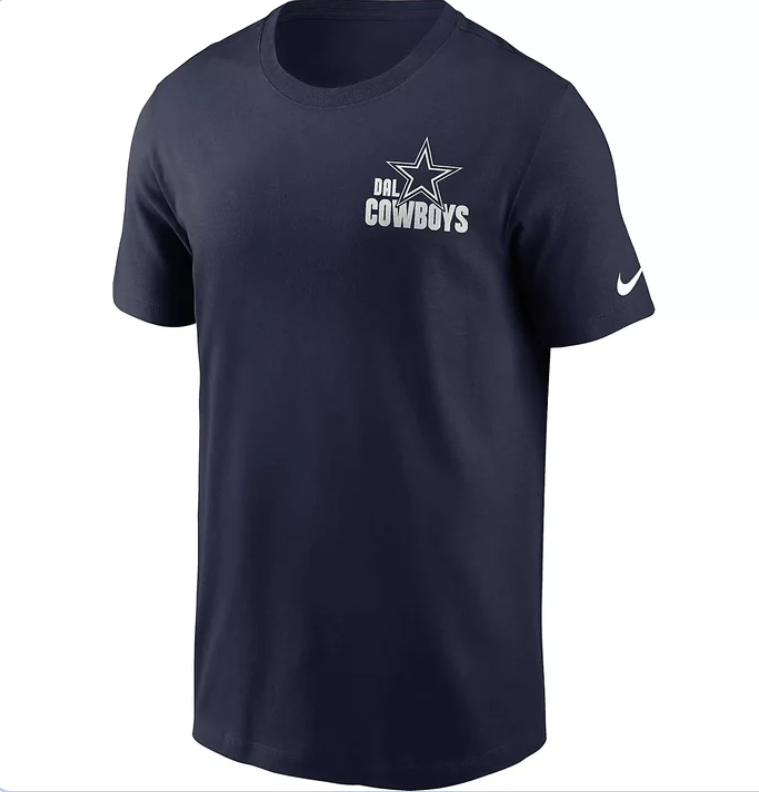 Dallas Cowboys Nike Back Slogan T-Shirt - Navy