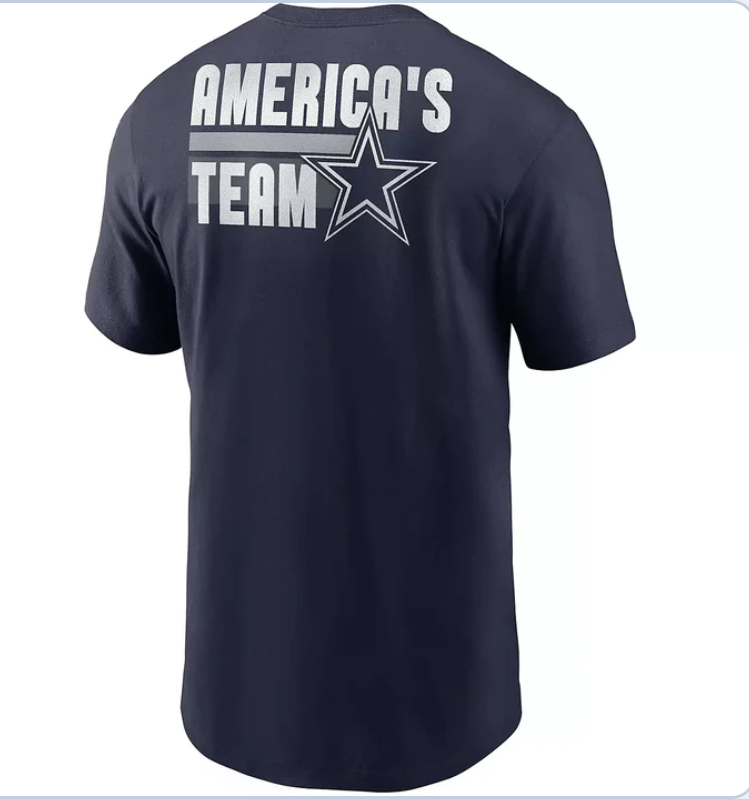 Dallas Cowboys Nike Back Slogan T-Shirt - Navy