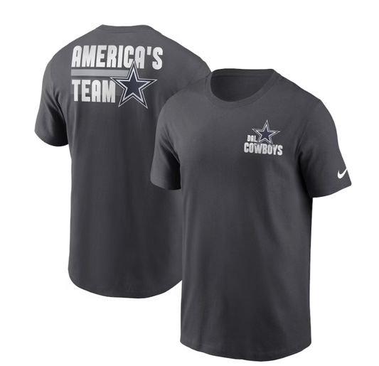 Dallas Cowboys Nike Back Slogan T-Shirt - Gray