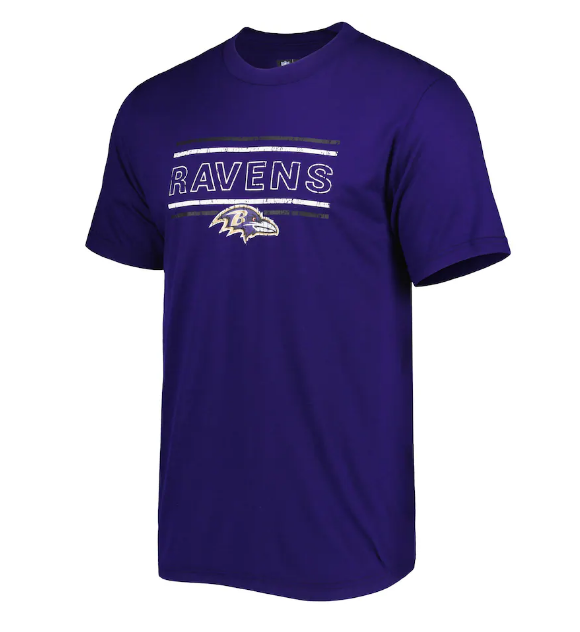 Baltimore Ravens Men's Badge T-shirt- Purple