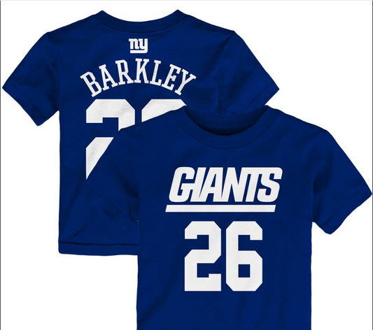 New York Giants Outerstuff # 26  Saquon Barkley Blue Mainlinner Toddler T-shirt