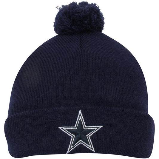 Dallas Cowboys Navy Basic Pom Knit