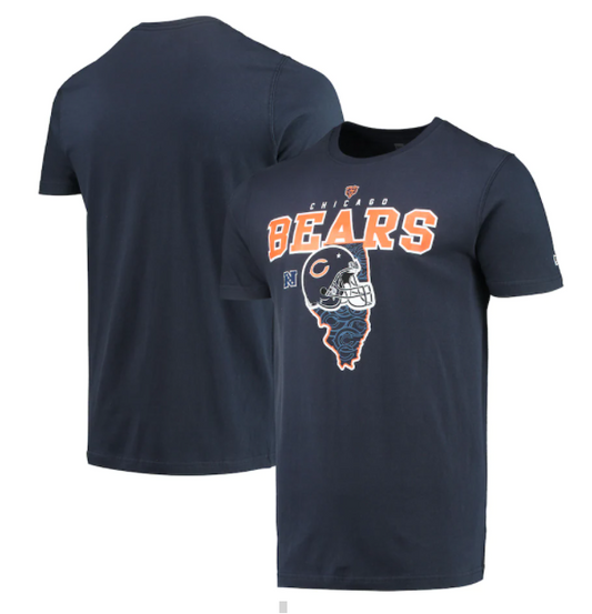 Chicago Bears New Era State Pride T-Shirt - Navy