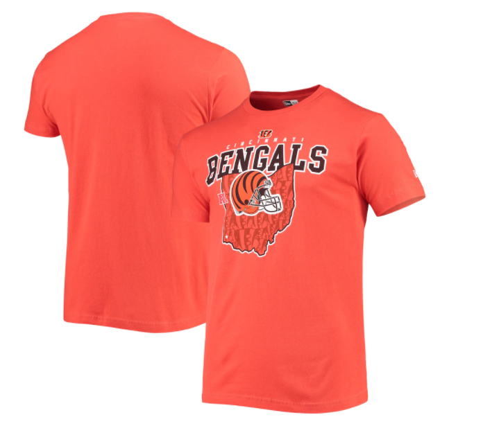 Cincinnati Bengals New Era State Pride T-Shirt - Orange