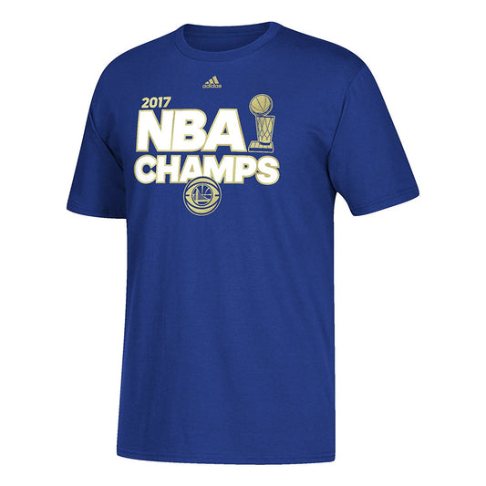 Golden State Warriors adidas 2017 NBA Finals Champions Big Time T-Shirt - Royal Blue