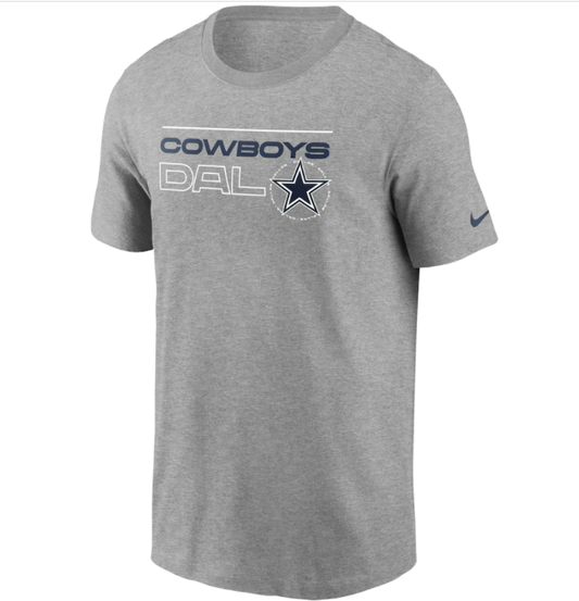 Dallas Cowboys Nike Broadcast Essential T-Shirt - Gray