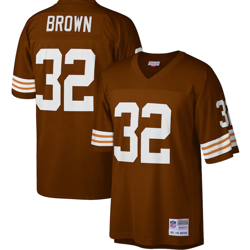 Jim Brown Cleveland Browns Mitchell & Ness Legacy 1963 Throwback Jersey - Brown