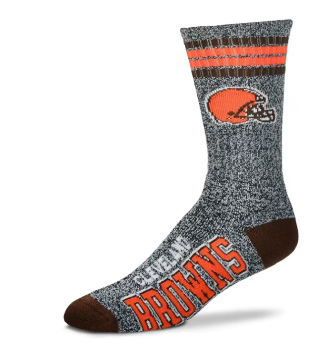 Cleveland Browns For Bare Feet Adult Gray Got Marbled Socks