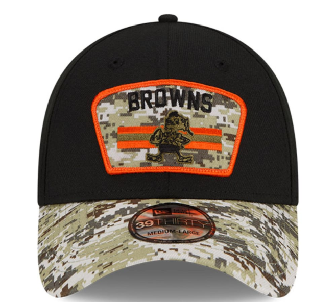 Cleveland Browns New Era Salute to Service Sideline 39THIRTY Hat- Black