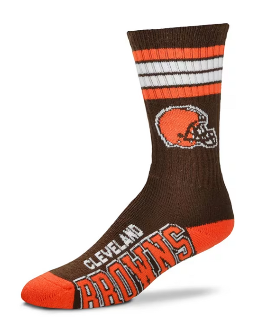 Cleveland Browns For Bare Feet Adult Brown Deuce Sock
