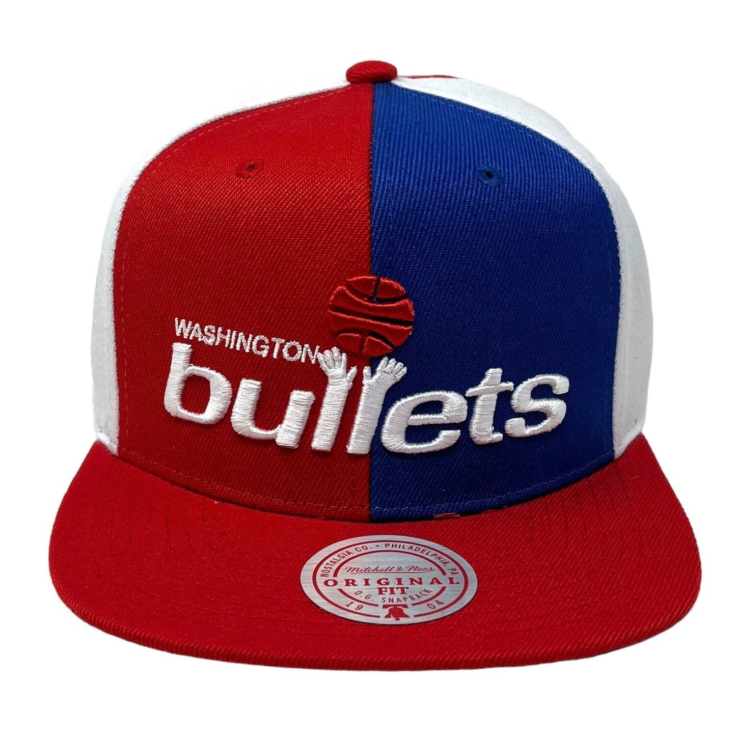 Washington Bullets Mitchell & Ness Pinwheel Snapback - Red