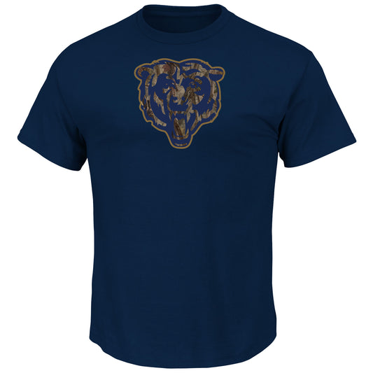 Chicago Bears Navy Camo Tek Patch T-Shirt