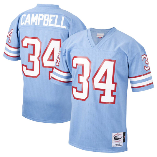 Houston Oilers Mitchell & Ness Earl Campbell 1980 Legacy Mens Jersey - Blue