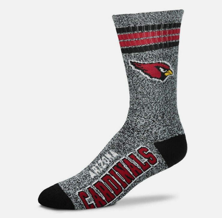 Arizona Cardinals For Bare Feet Adult Gray Got Marbled Socks
