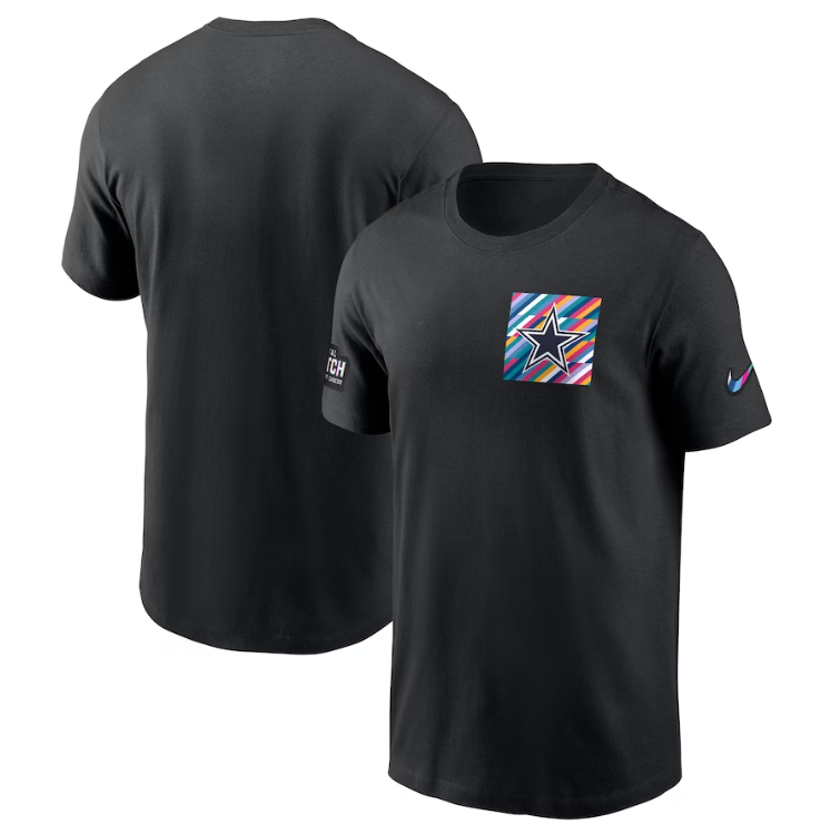 Dallas Cowboys Nike 2023 Men's Crucial Catch Team Sideline T-Shirt - Black