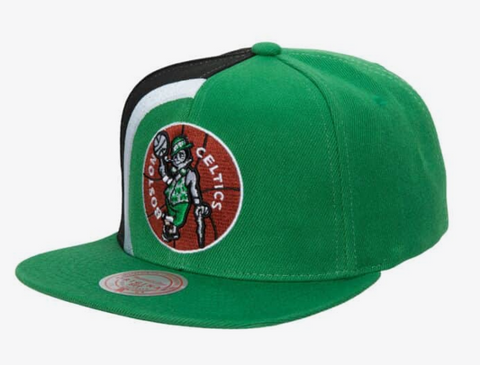 Boston Celtics Mitchell & Ness Retroline Snapback Hat - Green