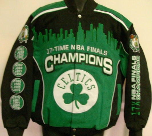 Boston Celtics 17 Time Champions Twill Jacket - Green