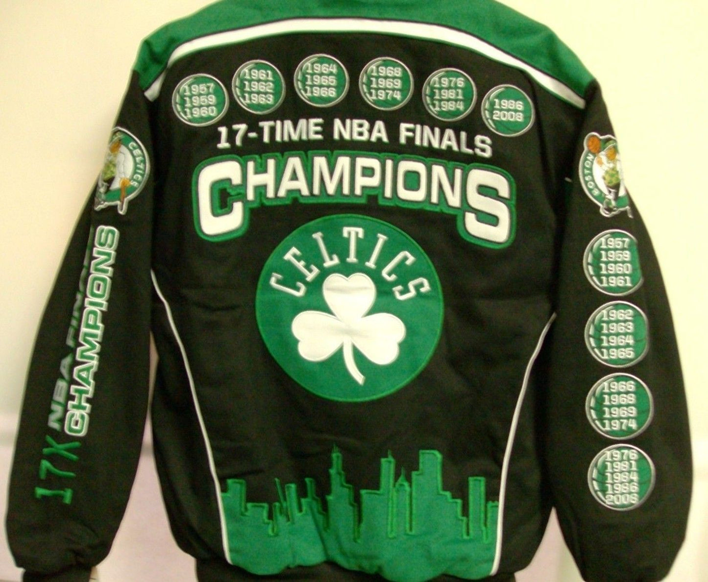 Boston Celtics 17 Time Champions Twill Jacket - Green