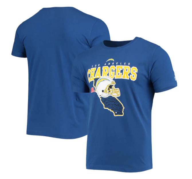 Los Angeles Chargers New Era State Pride T-Shirt - Blue