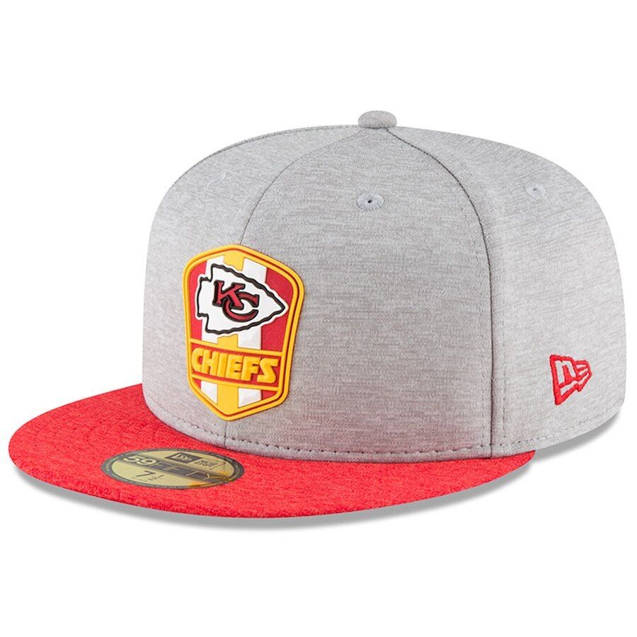 Kansas City Chiefs New Era NFL Sideline Road Official 59FIFTY Fitted Hat - Gray