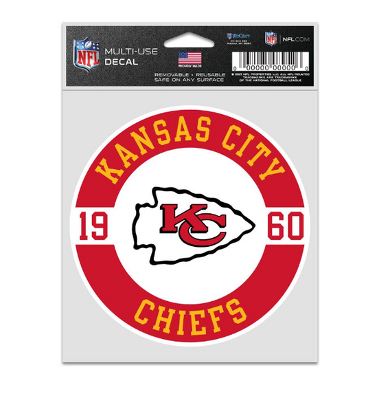 Kansas City Chiefs Wincraft Patch 3.75" X 5" Decal