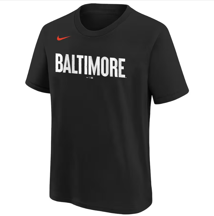 Baltimore Orioles Nike City Connect Kids Pre-school T-Shirt - Black