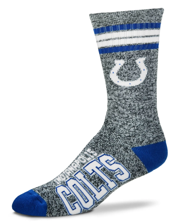Indianapolis Colts For Bare Feet Adult Gray Got Marbled Socks